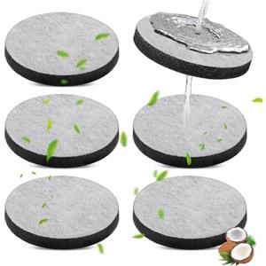 Teokantz 6 filtri per l'acqua compatibili con Brita Fill & Go, caraffe, dischi filtranti, filtro per acqua, riduce il cloro PFAS, microparticelle, sostanze che disturbano il gusto nell'acqua potabile