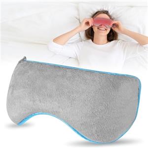 AOOWU Maschera Contorno Riscaldante, Calda Morbida Maschera per Gli Occhi Riscaldata, 2-In-1 Maschera Perle di Silicone Occhi con Cinturino Regolabile, per Occhi Secchi, Blefarite, Occhi Stanchi