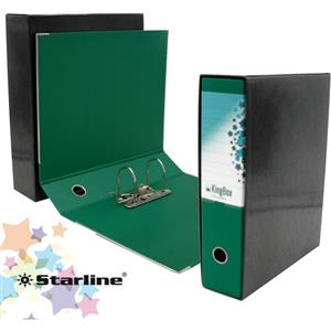 Starline Registratore Kingbox Verde - Dorso 8 cm, Protocollo 23x33 cm, Indeforabile e Lavabile