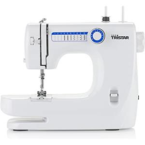 Tristar Macchina da Cucire, Per Principianti, 10 Punti, Braccio Libero, Ago Doppio, Infilatura Facile, Design Leggero, Non adatta a tessuti spessi, Ideale dai 12 anni, SM-6000