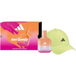 adidas, Cofanetto Regalo Vibes Get Comfy, Eau de Parfum 100 ml e Cappellino adidas Giallo con Visiera