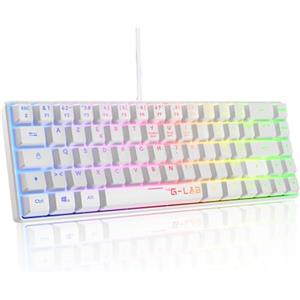 THE G-LAB Tastiera Da Gioco - The G-Lab - KeyZ-HydrogeN-W/fr - Membrana Bianca Al 60%