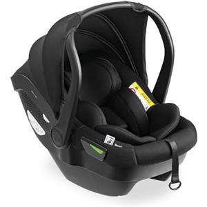 hauck Drive N Care, Nero - Ovetto Neonato 40-87 cm/Max. 13 kg, con Riduttore di Seduta, Poggiatesta Regolabili, Fissaggio con Cintura dell'Auto o Base ISOFIX i-Size UN ECE R129 (non Inlcusa)