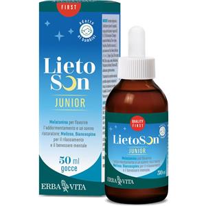 Erba Vita Lietoson Junior Gocce 50ml - Integratore per il Rilassamento e il Sonno dei Bambini
