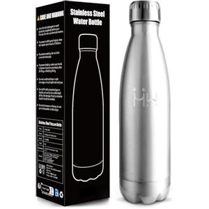 Baramumu Borraccia 750 ml, 18/8 Acciaio Inox, Borraccia Termica, Riutilizzabile, Borracce Termiche, a Prova di Perdita, Bottiglia acqua per Sport, Yoga, Palestra, Ufficio, Acciaio Inossidabile