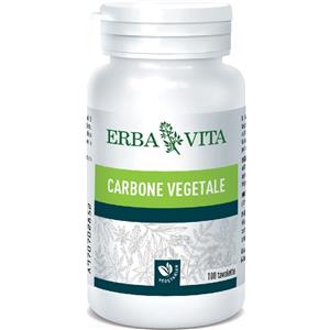 Erba Vita Carbone Vegetale 100 Tavolette - Integratore per il Benessere Intestinale