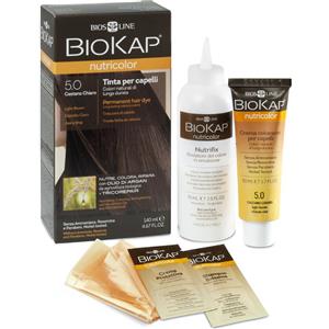 Biokap Nutricolor Tinta 1.0 Nero - Colorazione Vegetale per Capelli con Alta Tollerabilità e Nutrimento