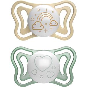Chicco Succhietto PhysioForma Light Lumi in Silicone 2 Pezzi per Bambini 2-6 Mesi, Luminescente e Favorisce lo Sviluppo della Bocca