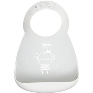 CHICCO Easy Roll Bavaglino in Silicone 6M - Lavabile, Pieghevole e con Tasca Raccogli Briciole