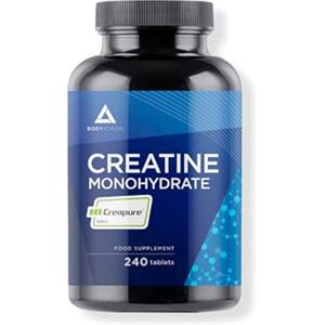 Bodyathlon- Creatina Monoidrata Creapure® 240 compresse- Creatina pura 3000mg per dose- Qualità guarantita senza additivi- Aumenta la massa musculare, forza e resistenza