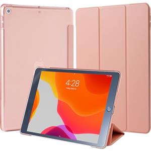 4UBonLife Custodia per iPad 9a/8a/7a Generazione 10,2 Pollici 2021/2020/2019, Smart Cover Protettiva Rigida Custodia Sottile e Leggero con Retro Traslucido per iPad 7/8/9, Oro Rosa