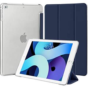4UBonLife Custodia per iPad 6a /5a Generazione 9,7 Pollici 2018/2017, per iPad Air 1 2013/Air 2 2014 Cover Protettiva Rigida, Sottile e Leggera con Traslucida Posteriore Opaca Cover, Blu Scuro