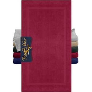 Marie´s Home Tappetino da bagno - Tappeto per grandi bagni, corridoio e altro ancora 1612.2351, 60 x 110 cm, bordeaux
