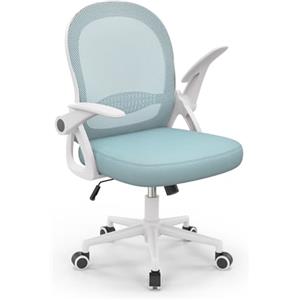 naspaluro Sedia Ufficio, Sedia Scrivania con Supporto Lombare, Poltrona Ufficio in Rete Traspirante, Sedia da Ufficio Ergonomica Braccioli e Altezza Regolabili, Blu