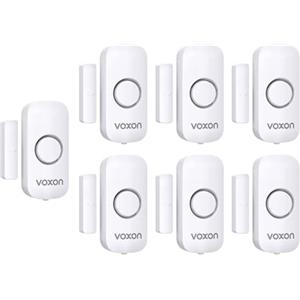 VOXON Sensore di Allarme per Porte e Finestre, 100 dB Sirena Allarme Casa Senza Fili, Sistema Antifurto Magnetico Wireless, Allarme Porta Ingresso Adatto per Casa, Negozio, Ufficio, Garage (7 pezzi)