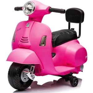 sun baby Vespa moto elettrica per bambini con schienale per bambini 2 anni Batteria 6V 4,5A Carico massimo 25KG tempo di guida 45 MINUTI Motore: 1x35W Verde Acqua (Fucsia)
