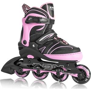 2PM SPORTS Pattini In Linea Bambina 4 Misure Regolabili, Ruote in PU 82A, Pattini Rotelle Ragazzo Bambino