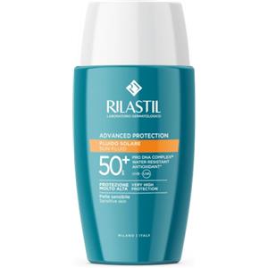 Rilastil Advanced Protection Fluido Solare SPF 50 per Pelli Sensibili - 50 ml, Idratazione Fino a 8 Ore e Resistente all'Acqua
