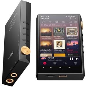 Oilsky Lettore Audio Hi-Res, Oilsky 160GB Lettore MP3 HiFi Bluetooth e WiFi, 4,4 mm Bilanciato, Doppio DAC ESS, 4GB RAM, 4,02 Lettore Spotify Digitale DSD512 Senza Perdita