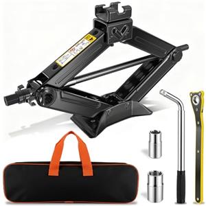 YAOBLUESEA Cric per Auto 1,5T Set, Completo Cric Portatile con Chiave per Dadi Ruota, Cric da 1500 kg per Auto, SUV e MPV, Ideale per la Manutenzione e la Riparazione