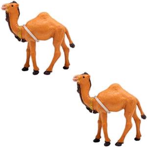 Acan Tradineur - Confezione da 2 Figure di Cammello per presepe - Realizzate in Durexina - Animali Decorativi Divertenti per Presepe, Natale, Decorazione Tradizionale - 10 x 2 x 9,5 cm