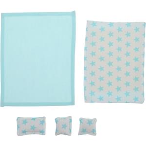 ibasenice Parure da letto in miniatura 1/12 mini lenzuola realistiche con piumino e 3 cuscini, accessori per la camera da letto per la casa delle bambole