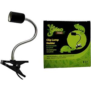 Pet Tribe Portalampada E27 Ceramica con Interruttore e Pinza per rettili supporto universale per lampada riscaldante, UVB, Spot e Infrarossi Braccio Flessibile 360° per Terrario e Acquaterrario