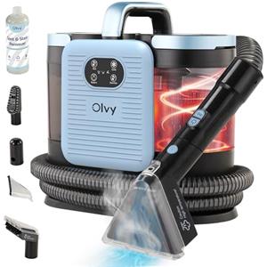 Olvy Pulitore per Tappeti PRO - Aspiratore a umido e pulitore a vapore per imbottiti - Pulitore a vapore a 100°C - Dispositivo per pulizia divani - Aspiratore per imbottiti a umido - 1650W