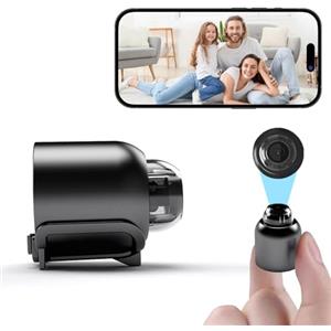 HDAKDDHG Mini telecamera spia nascosta, telecamera wireless 1080p HD WiFi wireless con audio e video, piccola telecamera di sorveglianza di sicurezza domestica con visione notturna, rilevamento del movimento