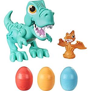 Play-Doh Hasbro Dino Crew - Il T-Rex Mangione, Dinosauro Giocattolo con Suoni da Dinosauro e 3 Uova, Bambini dai 3 Anni in su