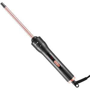 Haglater Ferro arricciacapelli piccoli ricci, mini arricciacapelli Haglater 9 mm, arricciacapelli sottili sottili e stretti, riscaldamento rapido 40 secondi, 2 temperature 180 °C/210 °C, bigodini per capelli