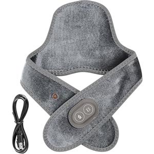 Generico Termoforo Per Il Collo,Massaggiatore Elettrico Alimentato USB Con 3 Temperature - Fascia Riscaldante per Spalle e Collo,Per Rilassamento Muscolare Schiena Donne Uomini Anziani Casa Ufficio Viaggio Com