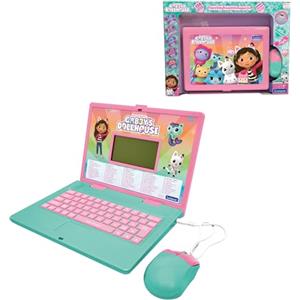 Lexibook, La casa delle bambole di Gabby, Computer educativo bilingue INGLESE/ITALIANO, 124 attività di lingua, scrittura, matematica, logica, musica e giochi, Rosa/blu, JC598GDHi5LXB