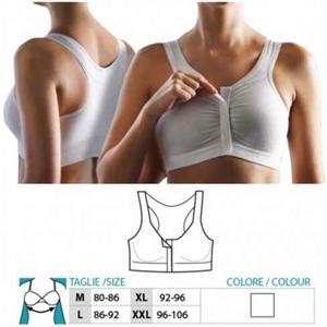 SAFTE SpA Orione Reggiseno Post-Operatorio Bianco Taglia M - Sostegno Ottimale e Chiusura Frontale