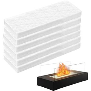 Astralong 6 Pezzi Lana di Ceramica per Bioetanolo, Spugna Ceramica Camino, Spugna Camino Bioetanolo, Lana Ceramicas SRefrattaria, Biocaminetto per Camini da Tavolo Interni, Bio-etanolo, Fornello Alcool