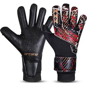 HHH Guanti da portiere da calcio per bambini, ragazzi, adulti e uomini, guanti professionali da portiere con assorbimento degli urti in lattice da 4 mm e palmo ad alta presa, taglio geco, taglia 10