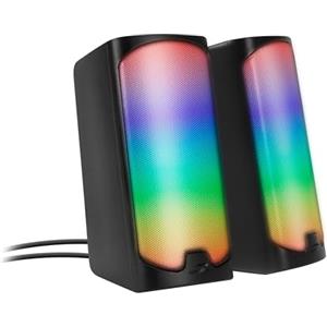 Speedlink Tonos Gaming PC Speaker - Casse PC bluetooth RGB, jack da 3,5 mm o connessione Bluetooth, 12W, altoparlanti pc gaming attivo con varie modalità di illuminazione, nero