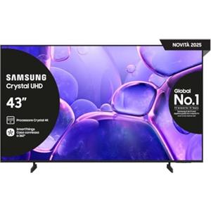 Samsung Crystal UHD 4K Smart TV 43'' UE43U8090FUXZT, Crystal 4K Processor, HDR, Smart Experience, OTS Lite & Adaptive Sound, Metal Stream Design, 2025