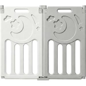 Dripex Box per Bambini, 2 pannelli, Recinto Bambini, Box Neonato in Forma Adattabile, Recinto per Neonato in Plastica, Grigio