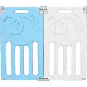 Dripex Box per Bambini, 2 pannelli, Recinto Bambini, Box Neonato in Forma Adattabile, Recinto per Neonato in Plastica, Blu