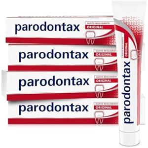 Parodontax Dentifricio Original, per Gengive Sane e Denti Forti, Uso Quotidiano, Alito Fresco, Gusto Migliorato, 4 x 75ml