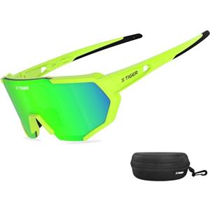 X-TIGER Occhiali Da Ciclismo Con 5 Lenti intercambiabili, TR90 Occhiali Bici MTB per Ciclismo Corsa Pesca Guida