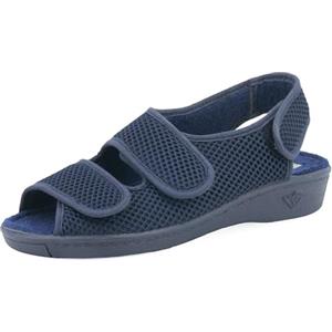 JOMIX Pantofole Donna Estive Ciabatte Punta Aperta da Anziani Sandali Bassi Comodi con Strappo Scarpe da Casa Lavabile in Lavatrice ES2501 Blu 42