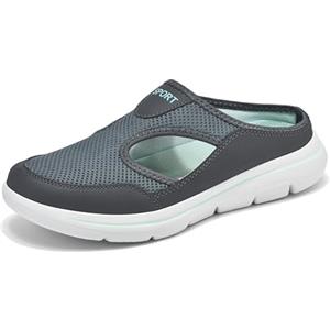 Meik Mangni Zoccoli Donna Uomo Sabot Traspiranti Ciabatte Comode Sandali da Spiaggia Leggero Scarpe da Giardino Antiscivolo Pantofole da Casa Grigio Rosa 39 EU