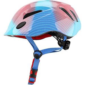 Besylruy Casco da bicicletta per bambini, robusto, regolabile, 52-56 cm, per ragazze e ragazzi (Blu e Rosa)