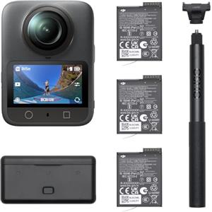 DJI Osmo 360 Combo Adventure, fotocamera 360 con immagini a 360° da 1 pollice, durata della batteria estesa con 3 batterie, video a 360° nativi in 8K, action cam per sport, vlog