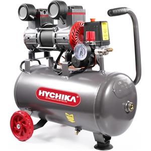 HYCHIKA BETTER TOOLS FOR BETTER LIFE HYCHIKA Compressore Aria Silenziato 24 litri, Compressore Silenzioso 8 Bar 230V-240V, Senza Olio, 1100W Max, Utilizzata per Spruzzare, Chiodi d'aria e Gonfiare Pneumatici