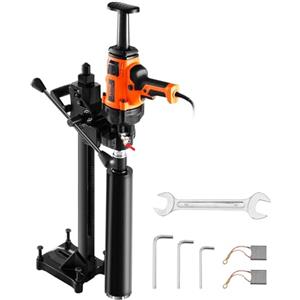 VEVOR Trapano a Carotaggio Diamantato Portatile, con Diametro di Perforazione 20 a 160 mm Macchina Carotatrice per Calcestruzzo Robusto 2000 W con Supporto, Punta per Carotaggio, per Mattoni, Marmo