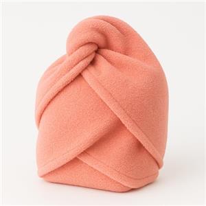Terryshop74 Asciugamano turbante per capelli, asciuga e raccoglie per capelli medio corti (Pesca, Medio)