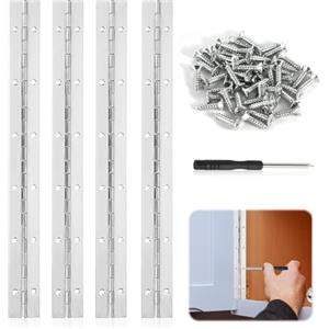 Udbrud Cerniera per Pianoforte, 4 Pcs Cerniere in Acciaio Inossidabile Cerniera a Vite Cerniere Pieghevoli Lucidate per Impieghi Gravosi per Finestre Cassette Attrezzi Scatole di Legno